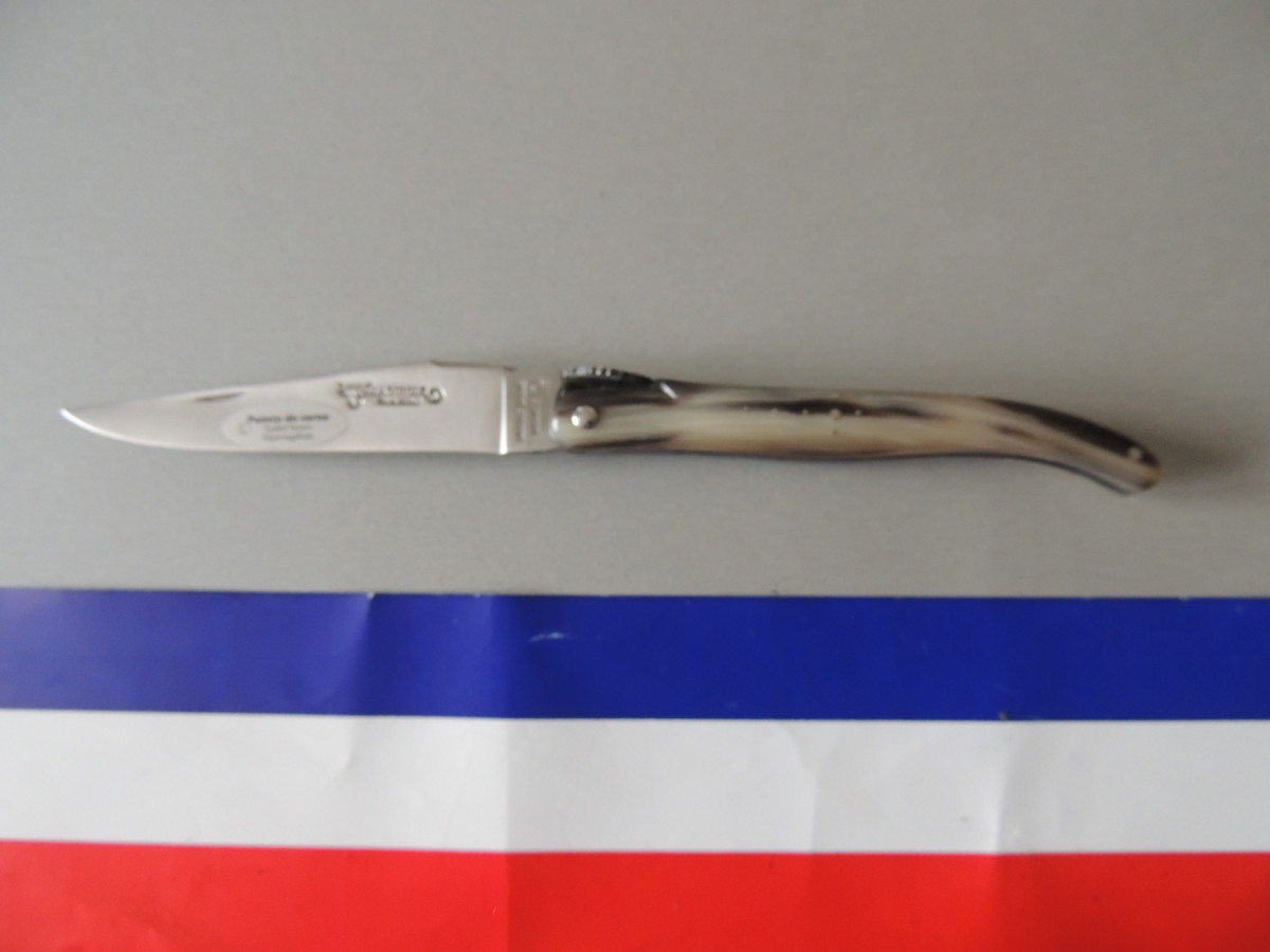 Couteau Laguiole de Table forge Pointe de corne, boîte de 6 couteaux  Laguiole