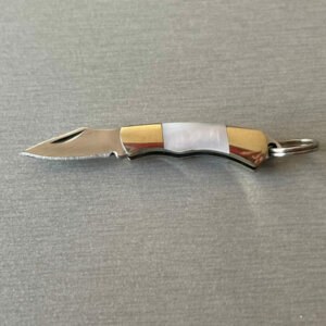 Bijoux couteau miniature inox/ abalone